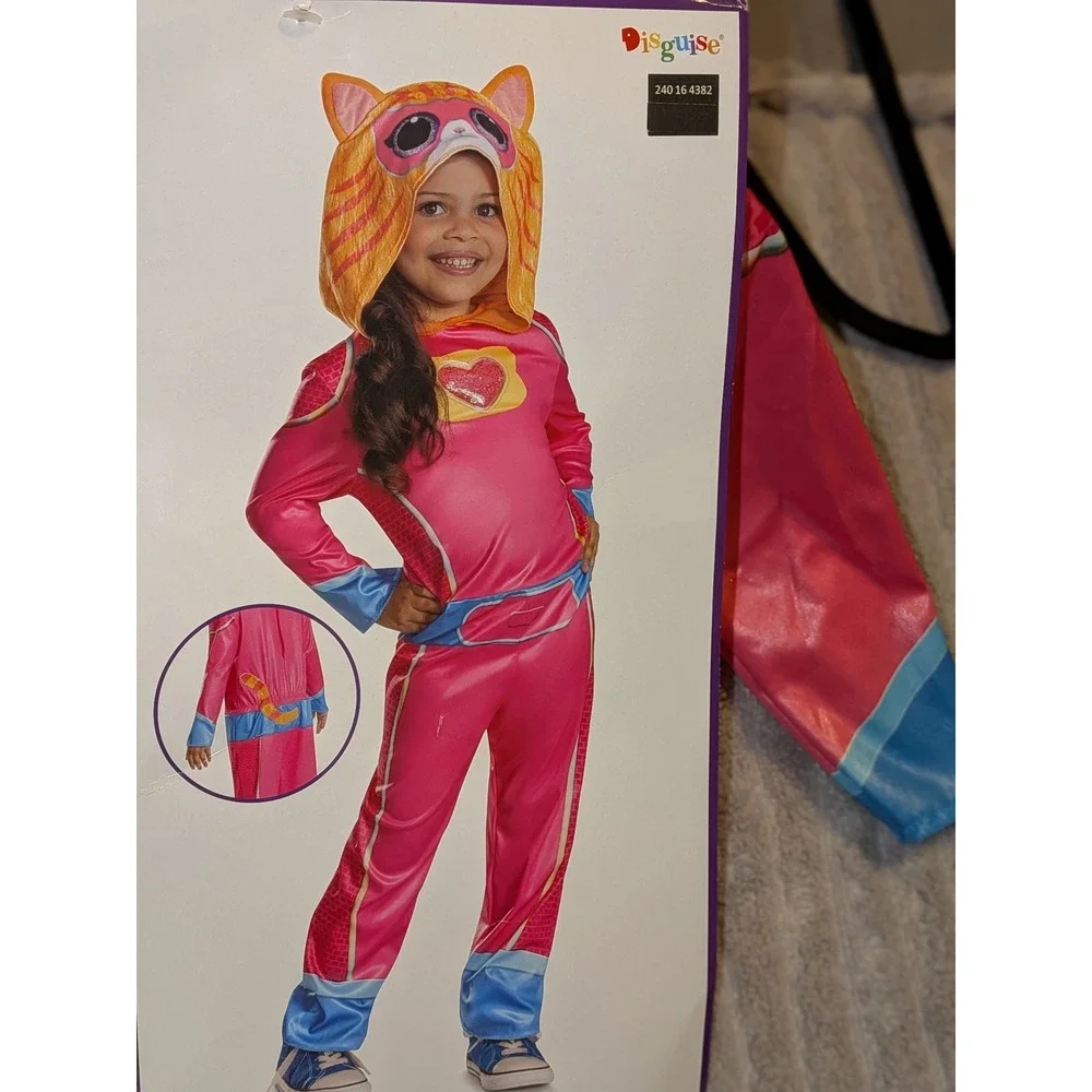 Disney‎ Super Kitties Ginny Toddler Costume 2T Pink Cat Ears Hooded Jumpsuit NWT - Picture 6 of 6